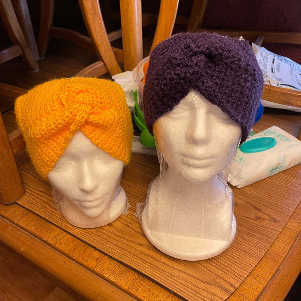 Crocheted ear warmers